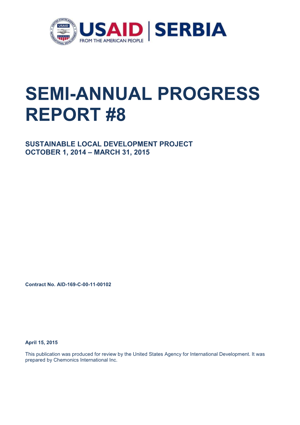Semi-Annual Progress Report #8