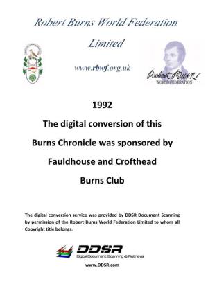 Burns Chronicle 1992