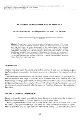 Petroleum in the Spanish Iberian Peninsula