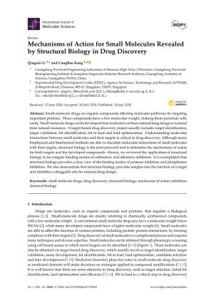 Mechanisms of Action for Small Molecules Revealed by Structural Biology in Drug Discovery