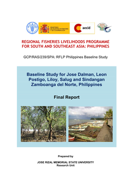 Baseline Study for Jose Dalman, Leon Postigo, Liloy, Salug and Sindangan Zamboanga Del Norte, Philippines Final Report