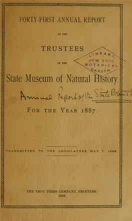 Report of the State Botanist 1887