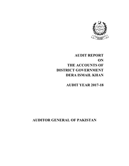 Audit Report on the Accounts of District Government Dera Ismail Khan