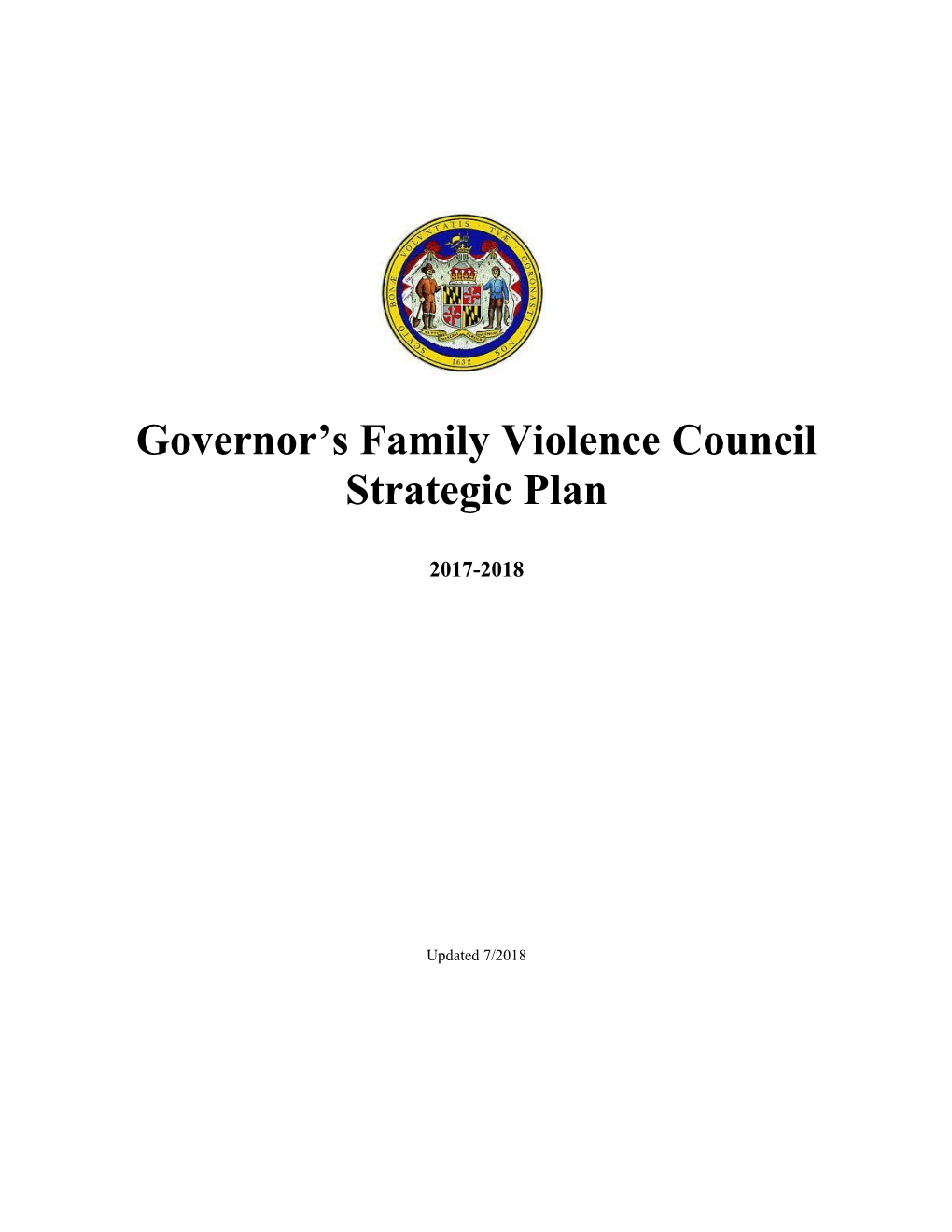 Governor's Family Violence Council Strategic Plan