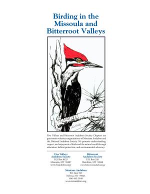Birding in the Missoula and Bitterroot Valleys