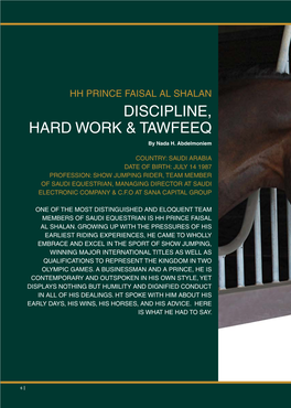 Discipline, Hard WORK & TAWFEEQ