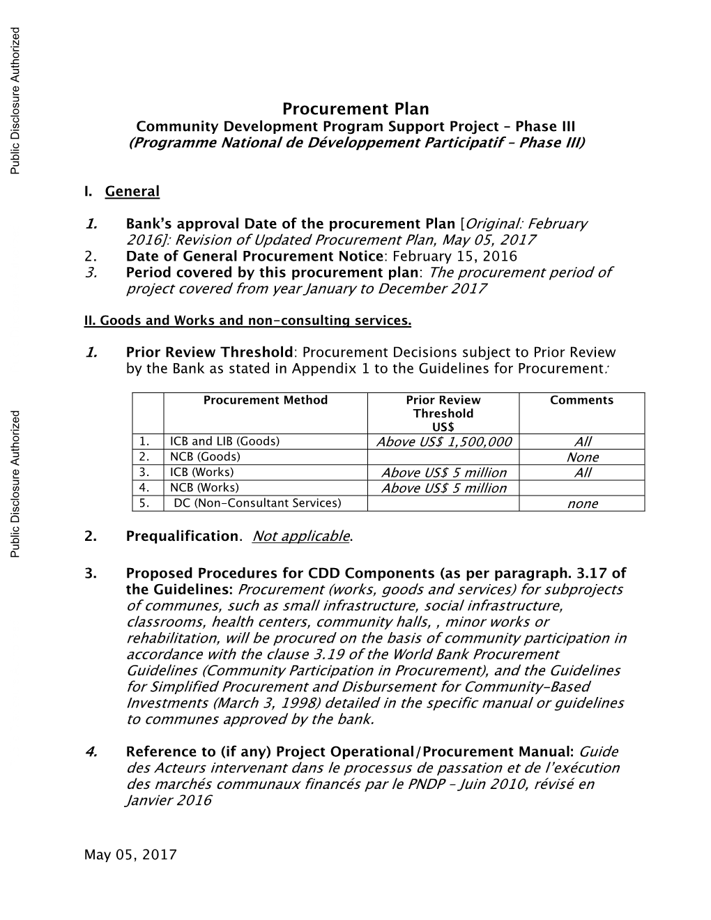 World Bank Document