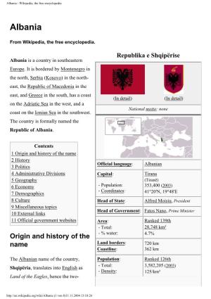 Albania - Wikipedia, the Free Encyclopedia