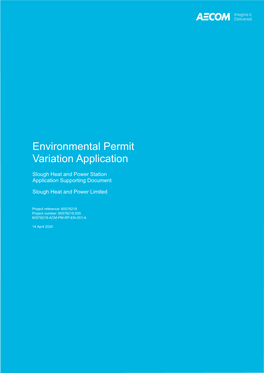 Aakanksha Sinha Report Environmental Permit Variation