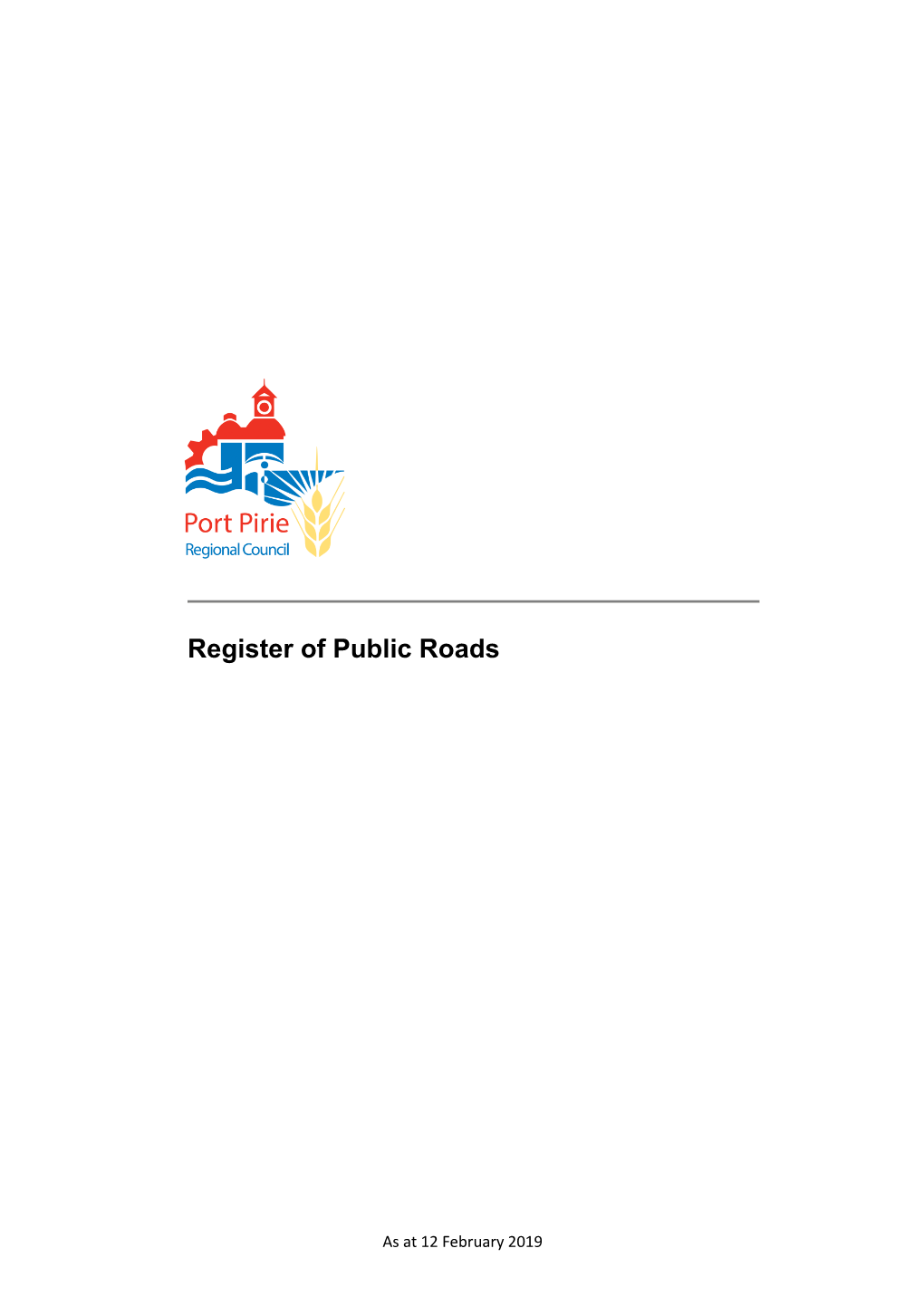 Register of Public Roads