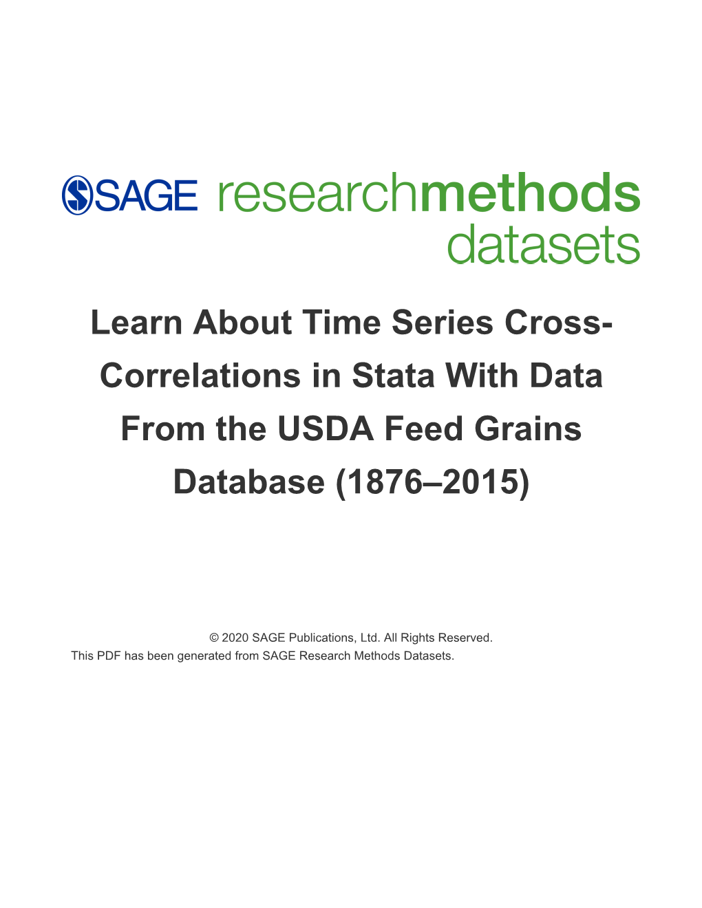 Learn About Time Series Cross-Correlations in Stata With