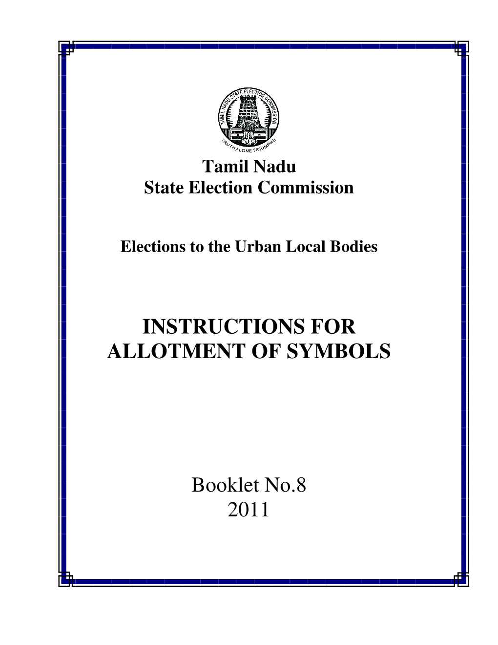 State Election Commission Booklet No.8