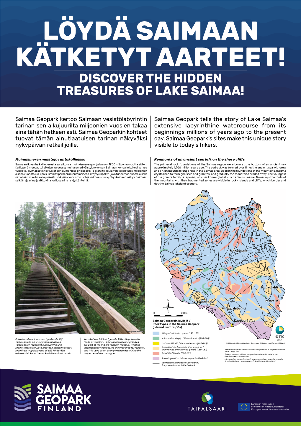 Saimaa Geopark Kertoo Saimaan Vesistölabyrintin Tarinan Sen Alkujuurilta Miljoonien Vuosien Takaa Aina Tähän Hetkeen Asti. Sa