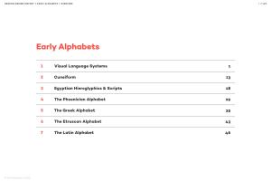 EARLY ALPHABETS / Overview I / Lvii