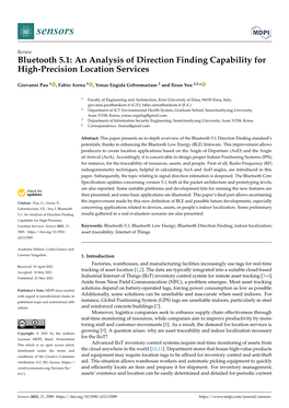 Bluetooth 5.1: an Analysis of Direction Finding Capability for High-Precision Location Services