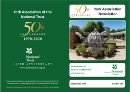 York Association of the National Trust York Association Newsletter