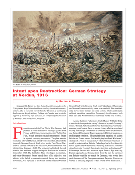 Intent Upon Destruction: German Strategy at Verdun, 1916