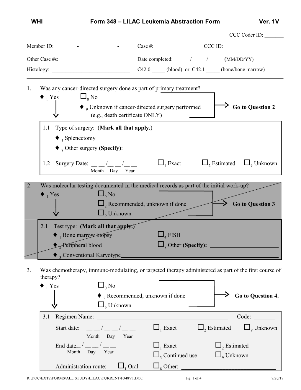 WHI Staging and Treatment (16156 - Activated, Traditional)