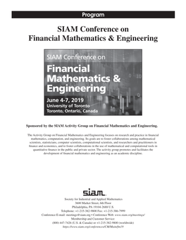 SIAM Conference on Financial Mathematics & Engineering