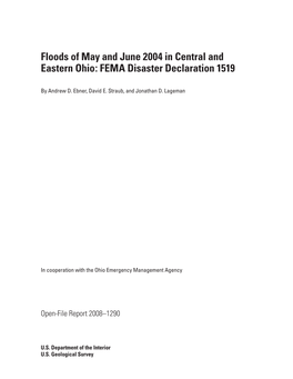 Floods of May and June 2004 in Central and Eastern Ohio: FEMA Disaster Declaration 1519