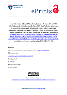 Seladelpar (MBX-8025), a Selective PPAR-Δ Agonist, in Patients with Primary Biliary Cholangitis with an Inadequate Response To