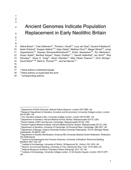 Ancient Genomes Indicate Population Replacement In