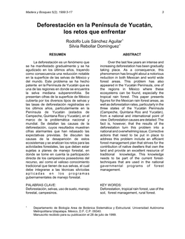 Deforestación En La Península De Yucatán, Los Retos Que Enfrentar