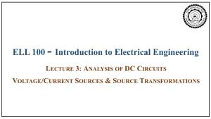 Voltage/Current Sources & Source Transformations