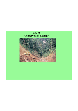 Ch. 55 Conservation Ecology