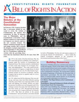 The Major Debates of the Constitutional Convention