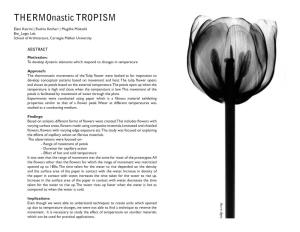 Thermonastic TROPISM