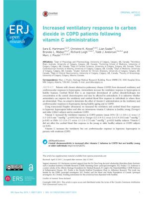 Increased Ventilatory Response to Carbon Dioxide in COPD Patients Following Vitamin C Administration