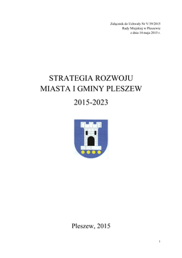 Strategia Rozwoju Miasta I Gminy Pleszew 2015-2023