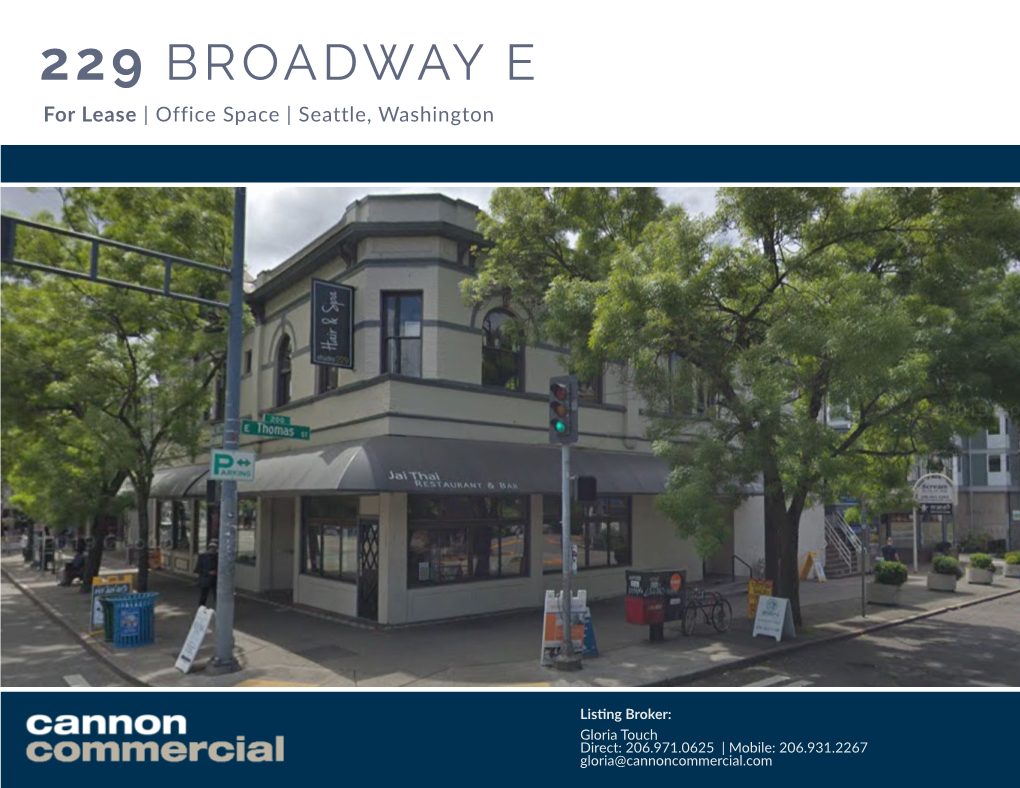 229 BROADWAY E for Lease | Office Space | Seattle, Washington