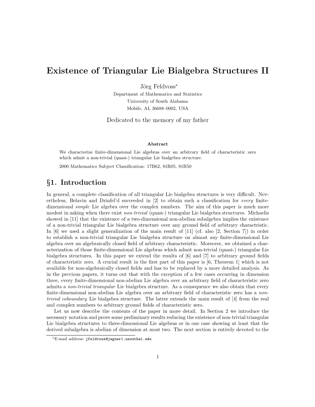 Existence of Triangular Lie Bialgebra Structures II