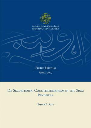 De-Securitizing Counterterrorism in the Sinai Peninsula