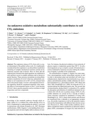 An Unknown Oxidative Metabolism Substantially Contributes to Soil CO2