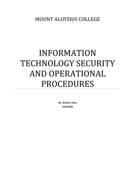 View MAC's IT Security & Operations Policies