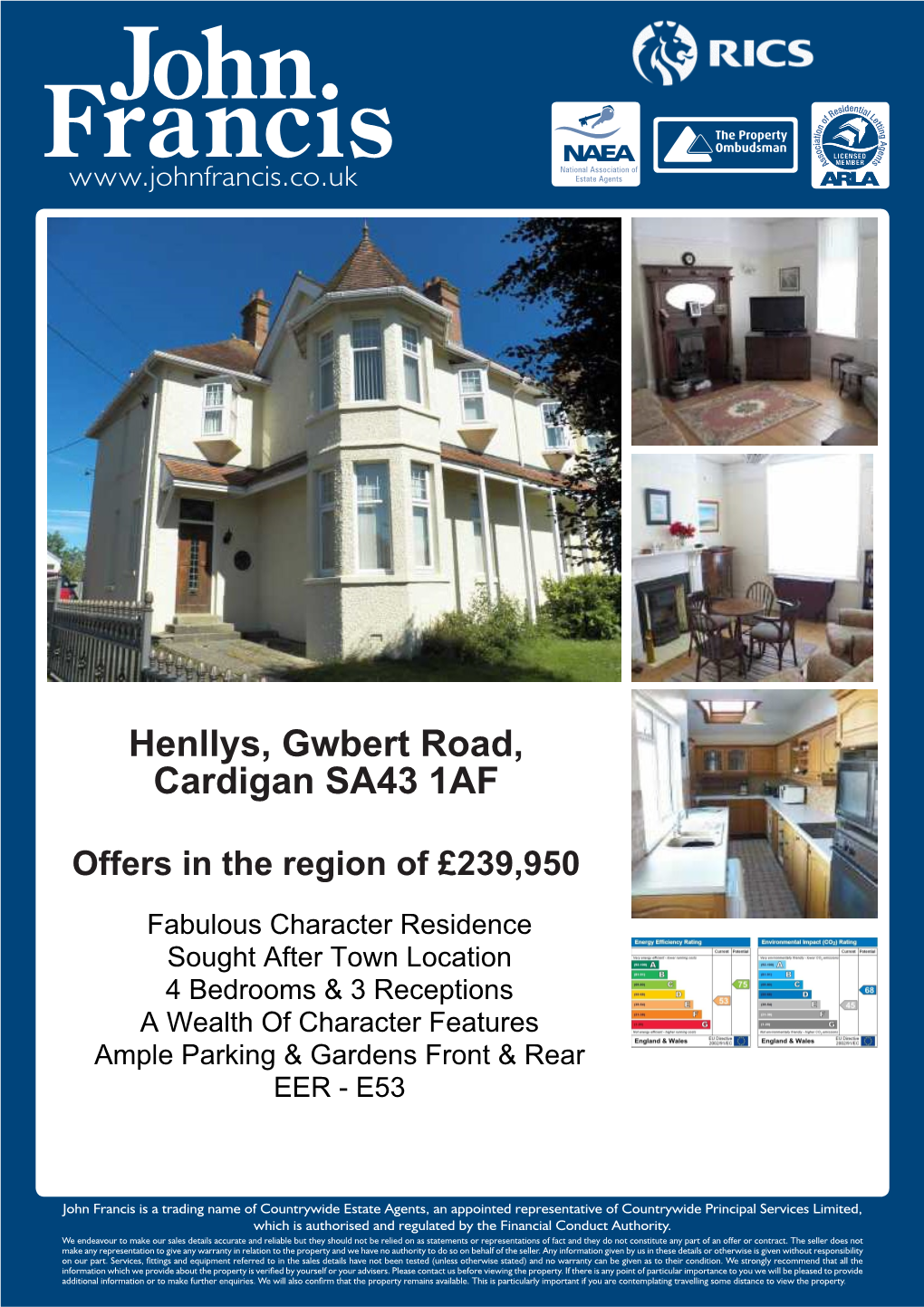 Henllys, Gwbert Road, Cardigan SA43 1AF