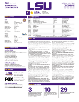 Game Notes 2003 • 2007 • 2011 • 2019