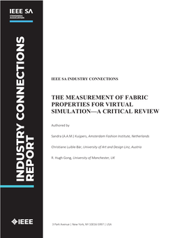 The Measurement of Fabric Properties for Virtual Simulation—A Critical Review