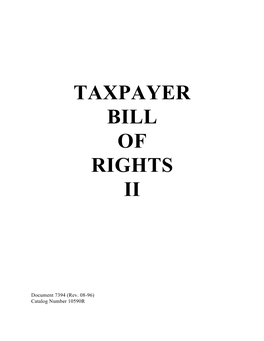 Taxpayer Bill of Rights Ii