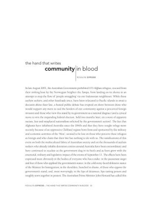 Community in Blood History As a Whole, Highlighting the Historical Valence of Disputes Over the White Father