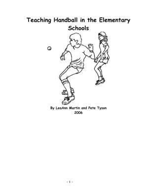 Teaching Handball in the Elementary Schools