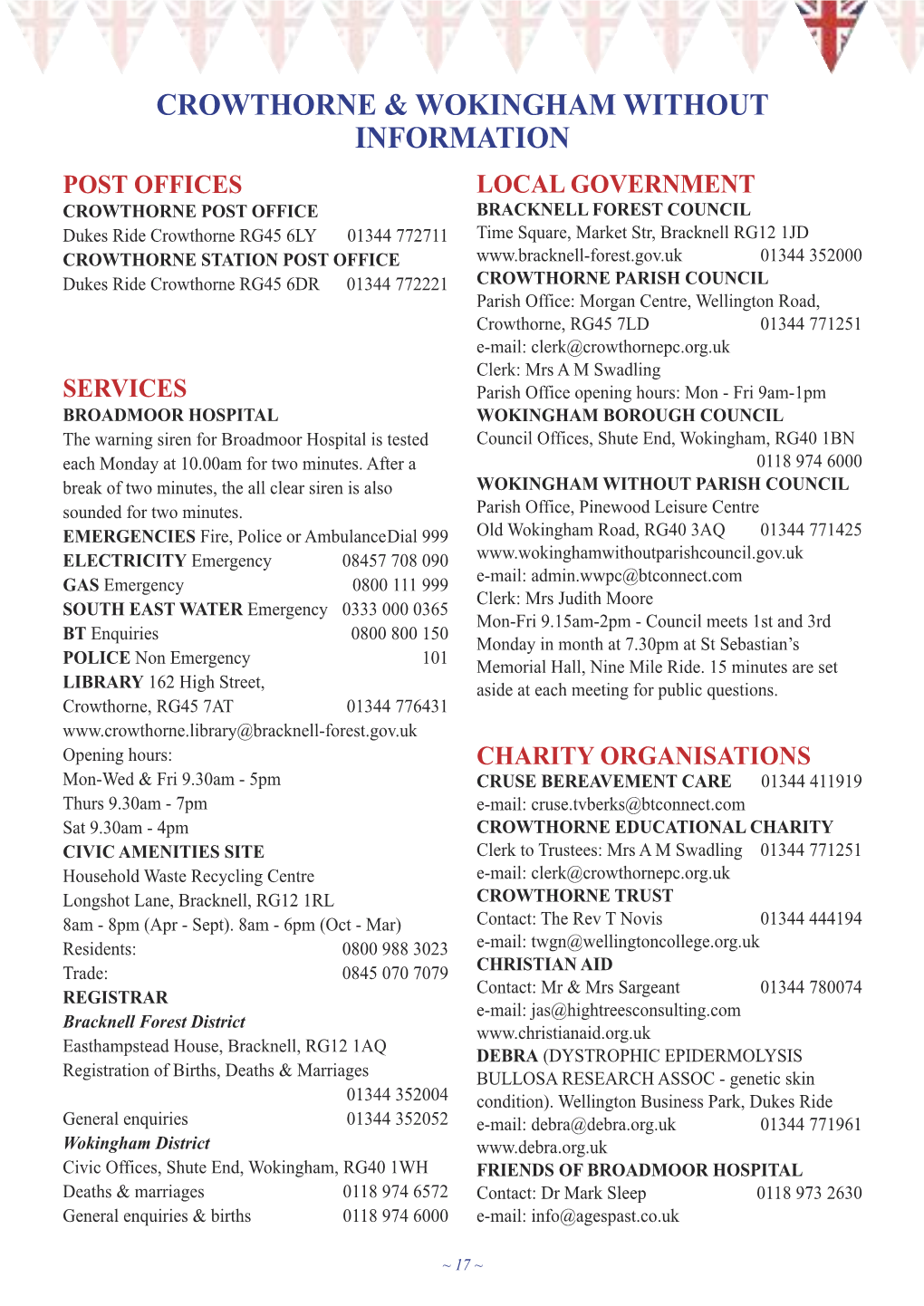 Crowthorne & Wokingham Without Joint Guide to the Parishes