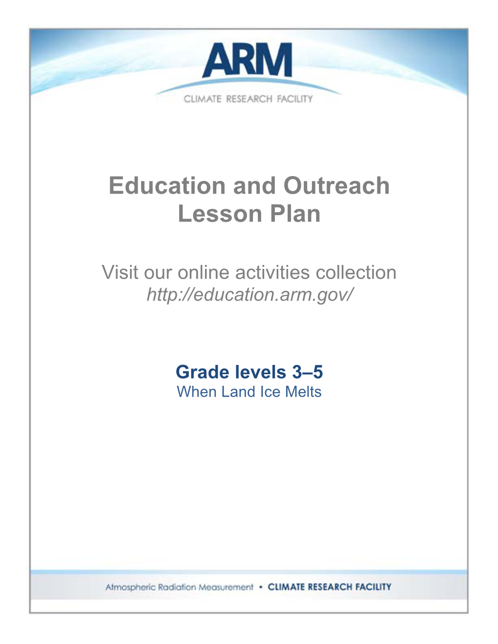 Education and Outreach Lesson Plan