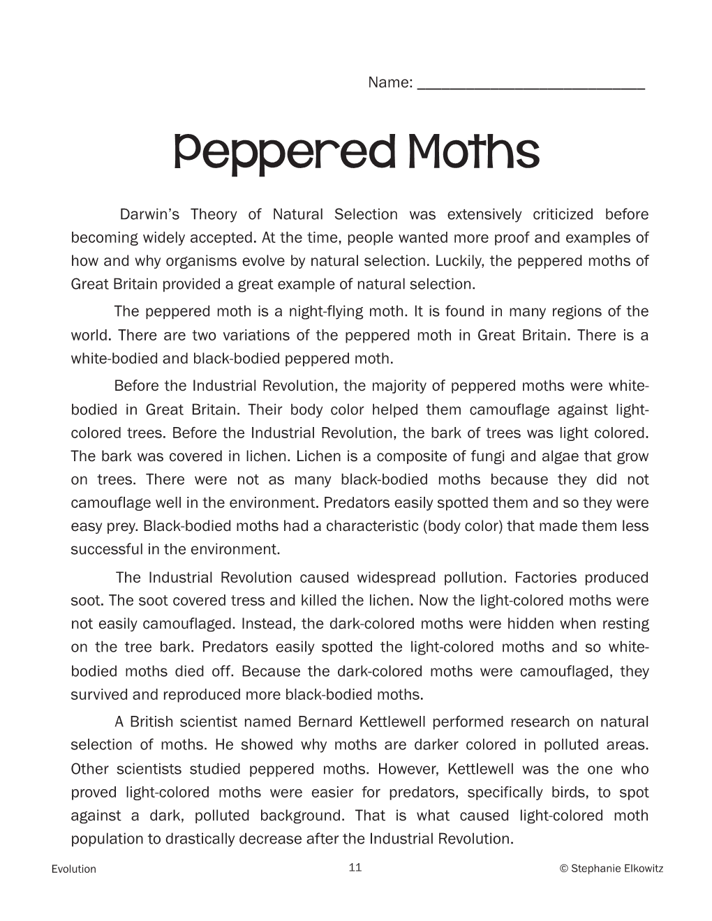 Peppered Moths