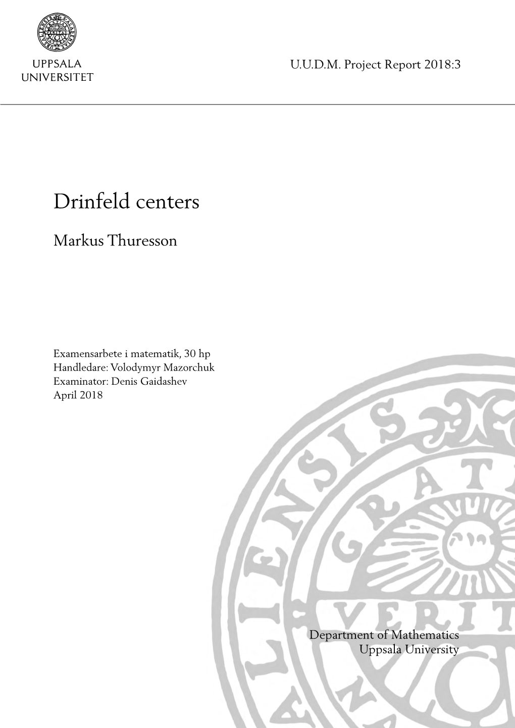 Drinfeld Centers