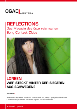 Reflections Das Magazin Des Österreichischen Song Contest Clubs