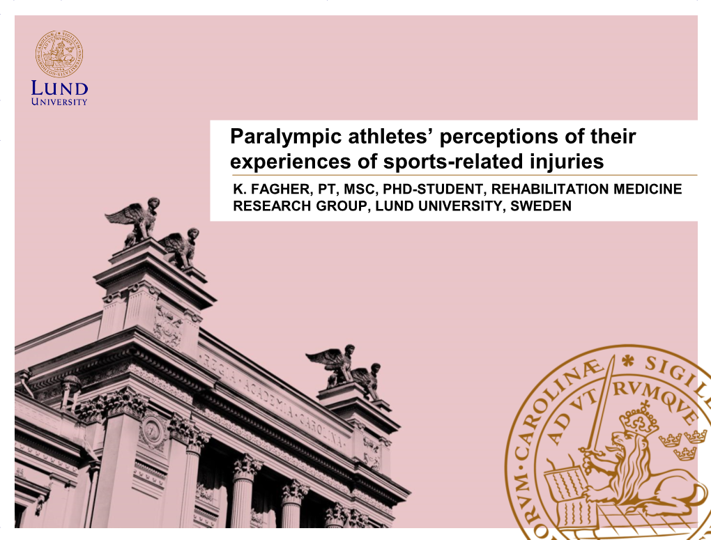 Athlete Perceptions of Sport-Related Injury